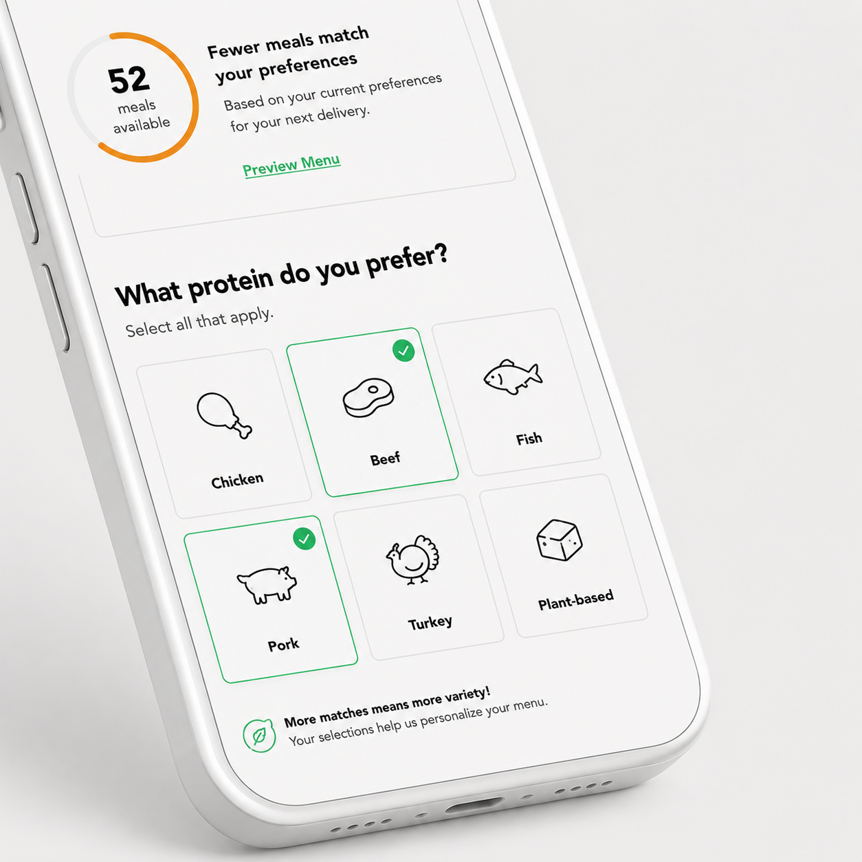 CookUnity meal cards